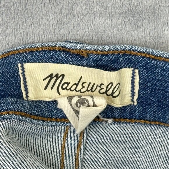 Madewell Jeans Womens 27 Blue 10" High Rise Skinny Zip Fly Custom Flare Hem - Picture 3 of 12